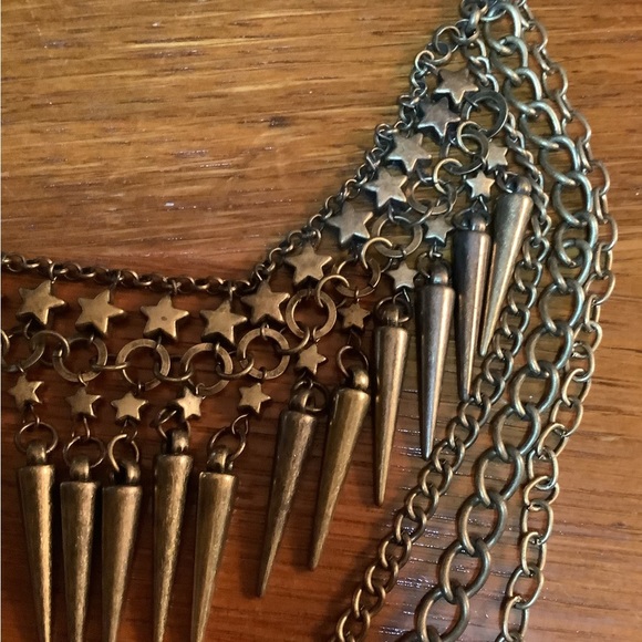 Gothic Spike Layered Necklace - Picture 3 of 7